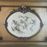 Louis XVI style mirror trumeau with angels 89x172cm