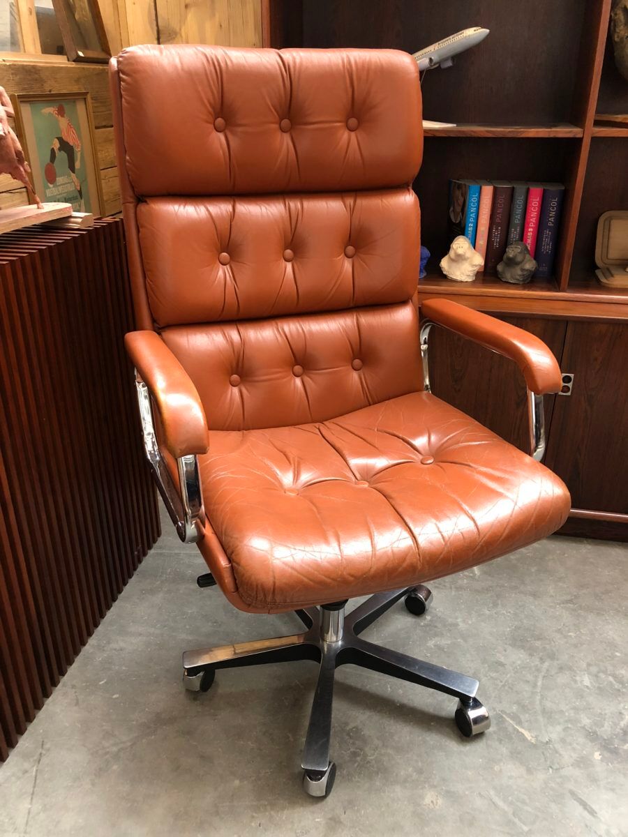 70s leather Executive Chair Selency