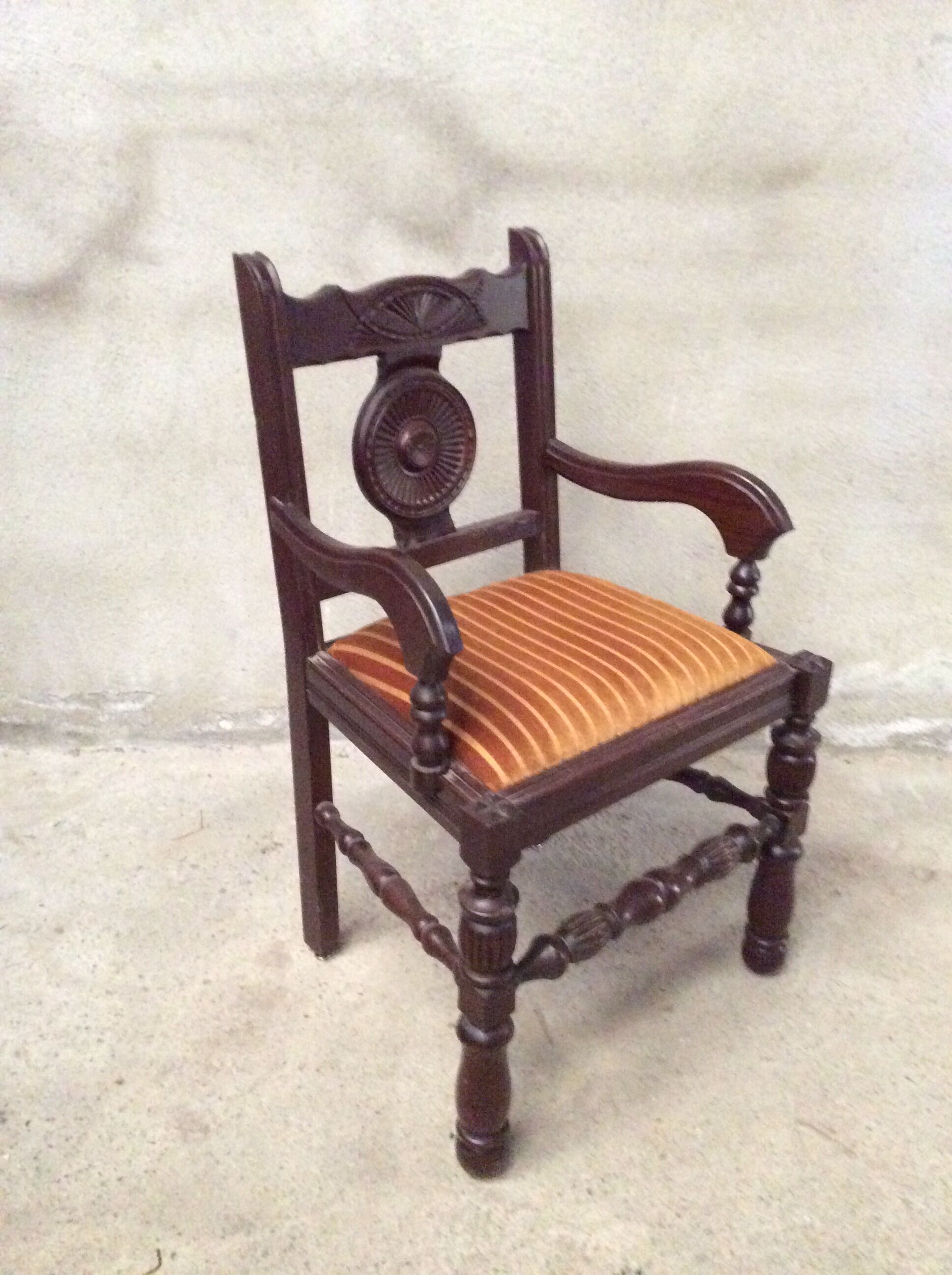 Vintage Basque wooden chair