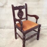 Vintage Basque wooden chair