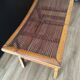 Vintage Asian stool or footrest in honey bamboo and brown rattan