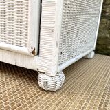 80s rattan chest of drawers
