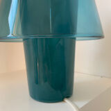 Blue glass table lamp