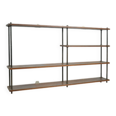 Étagère murale en bois vintage, Pays-Bas 1970