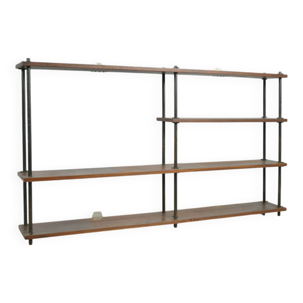 Étagère murale en bois vintage, Pays-Bas 1970