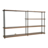 Hanging vintage wooden stick cabinet, Netherlands 1970