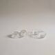 Pair of glass salt and pepper shakers