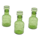 Trio of vintage bottles / carafe / jars, green glass, Nescafé