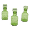Trio de bouteilles / carafe / bocaux vintage , verre vert, Nescafé