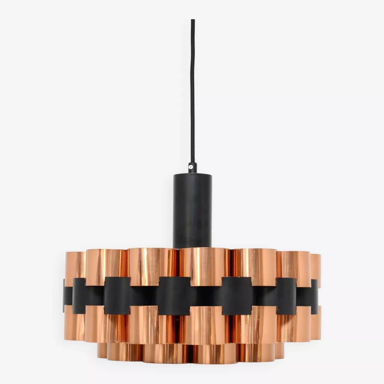 Copper lamp by Wener Schou for Coronell Elektro, 1970s