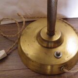 metal lamp with golden brass base