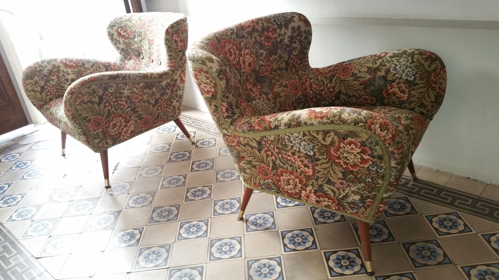 Organic couch 50s/60s design low Italian vintage