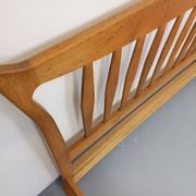 Double vintage French bed by Guillerme et Chambron in solid oak from the 1960s.