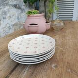 Six assiettes à dessert Gien