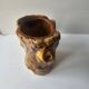 Ceramic jug resembling a tree trunk signed Aegitna Vallauris Years