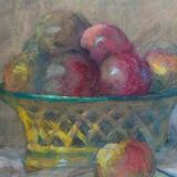 Watercolor on paper by guillot rafaillac still life with fruits 1930