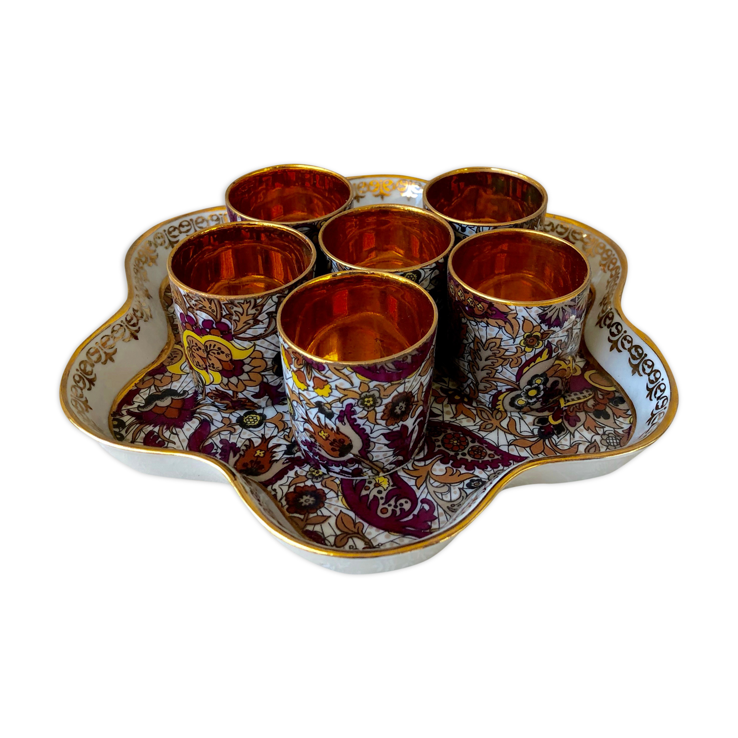 Limoges Royal de Luxe porcelain liquor service