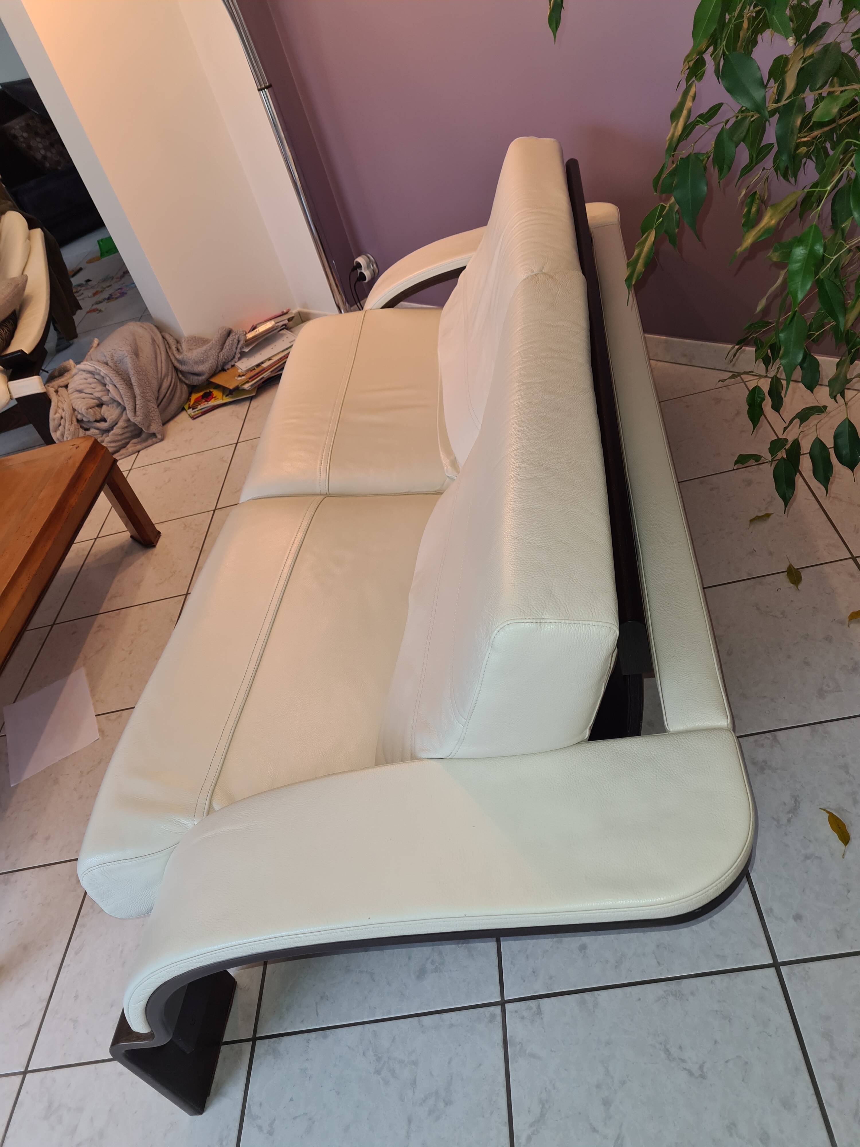 roche bobois polo leather sofa