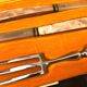1930s Art Deco Salad Bowl/Lamb Carving Set Sauzedde Cutlery