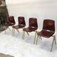 Lot of 4 vintage chairs Galvanitas S22 in the Netherlands