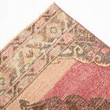 3x13 Red & Pink Vintage Runner Rug, 91x399Cm
