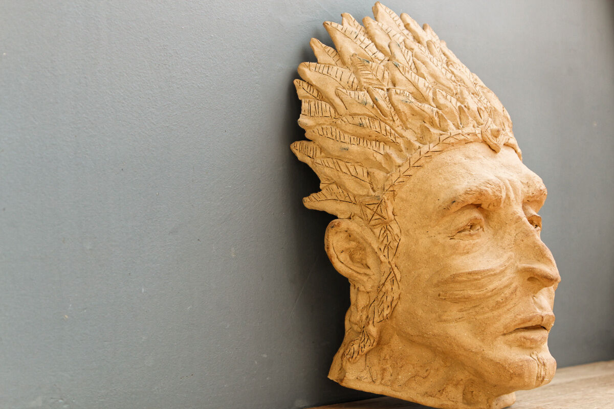 Terracotta Indian mask