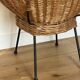 2 wicker basket chairs from the 1950s