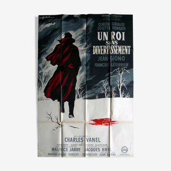 Affiche cinéma originale "Un roi sans divertissement" Jean Giono