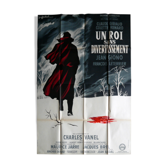 Affiche cinéma originale "Un roi sans divertissement" Jean Giono