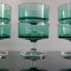 Set of 6 glasses of champagne Cavalier Luminarc vintage emerald green