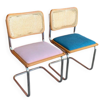 Pair of B32 Cesca chairs by Marcel Breuer, 1970s
