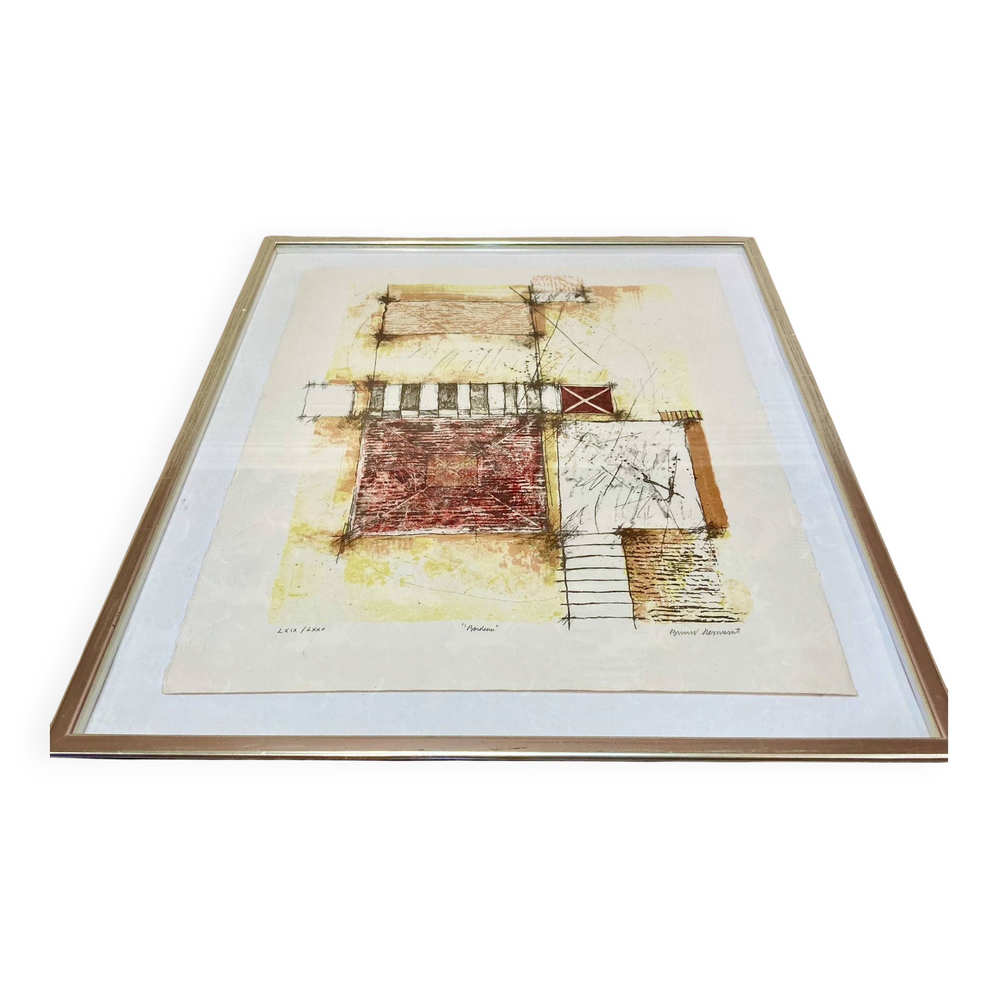 Etching signed "bernard remusat".