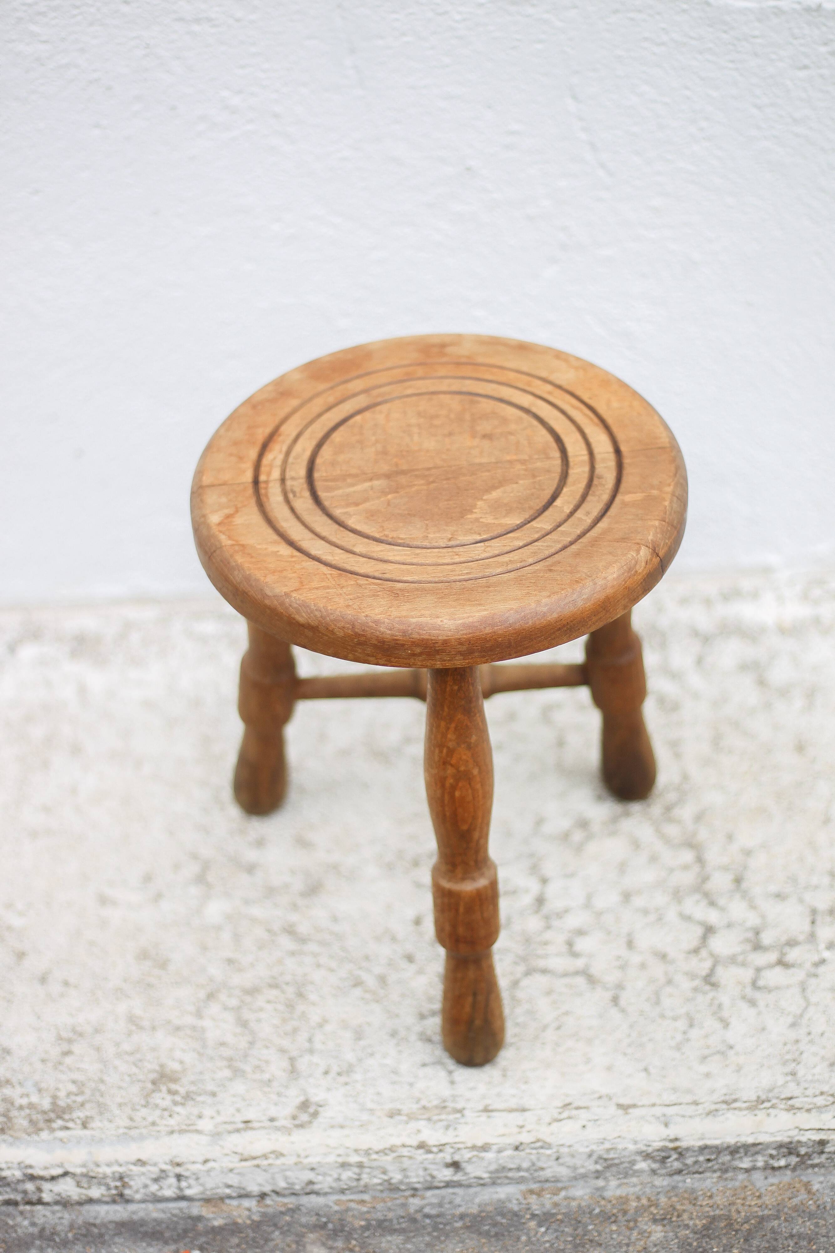 Vintage stool, wooden stool, side stool, plant holder