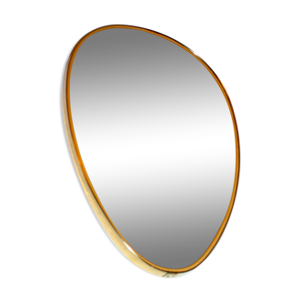 Miroir moderniste 48x19cm forme libre vintage 50' 60'