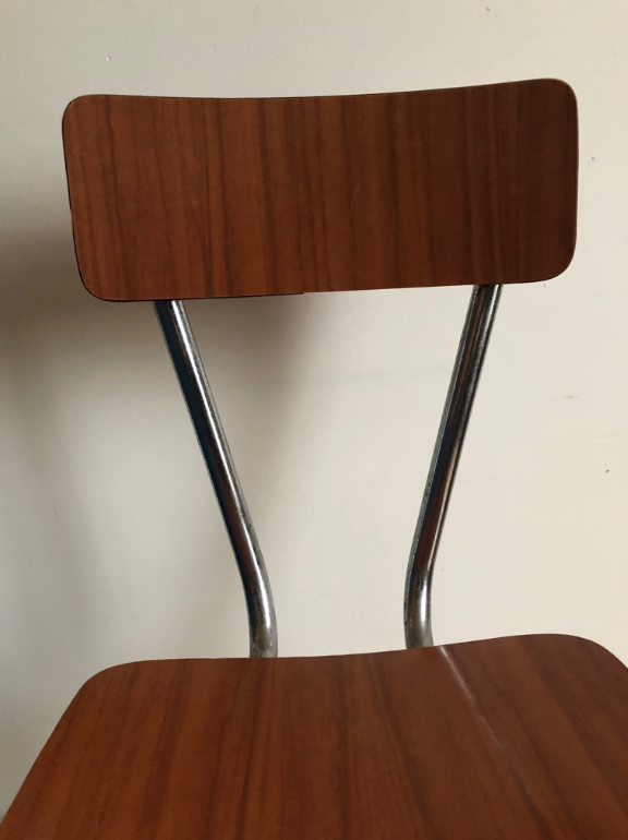 Brown formica chairs