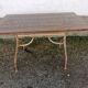 Table de bistrot en fer et plateau bois début XXEME