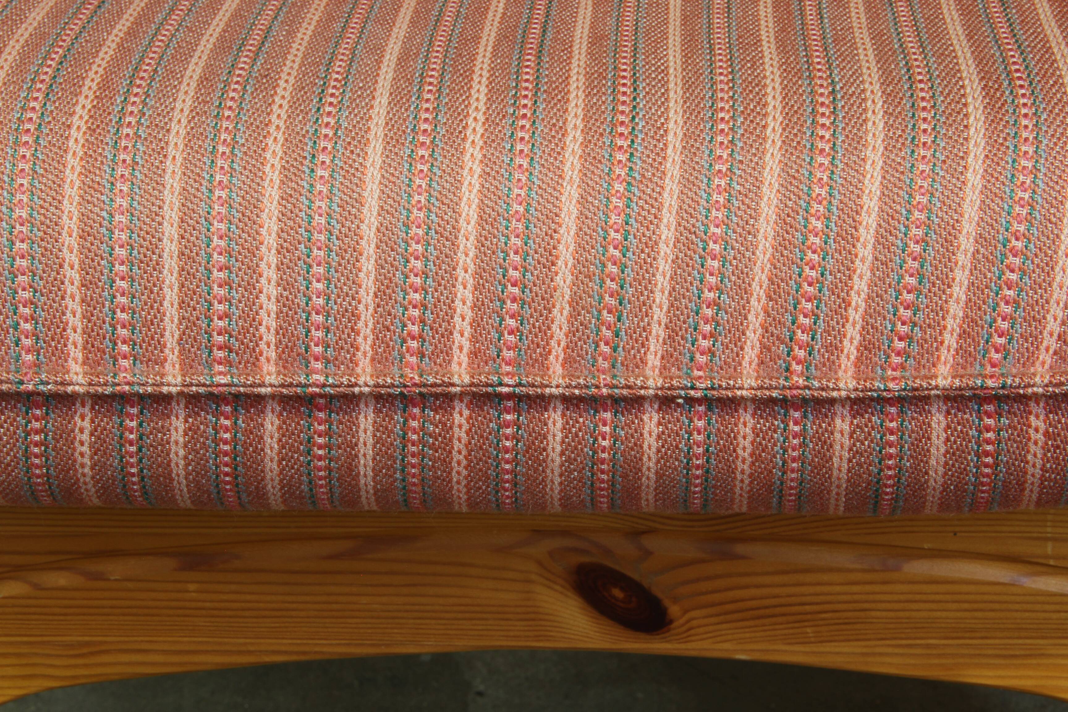 Vintage mid-century Danish pine lounge chair, 1970s