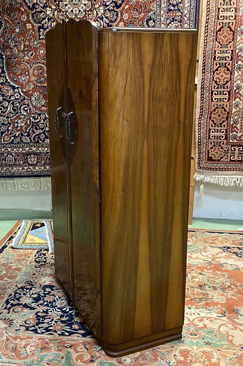 Art Deco student cabinet in walnut