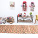 Geometric pattern turkish runner rug 350x85cm