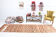 Geometric pattern turkish runner rug 350x85cm