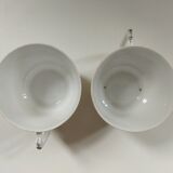2 porcelain cups from Vierzon A. Hache