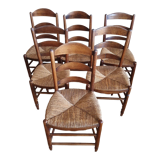 Antique mulched chairs