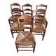 Antique mulched chairs
