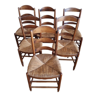 Antique mulched chairs