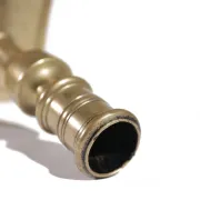 17th-century Spanish brass candlestick with square base
