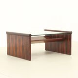 Italian coffee table in rosewood with magazine rack, 1960s.