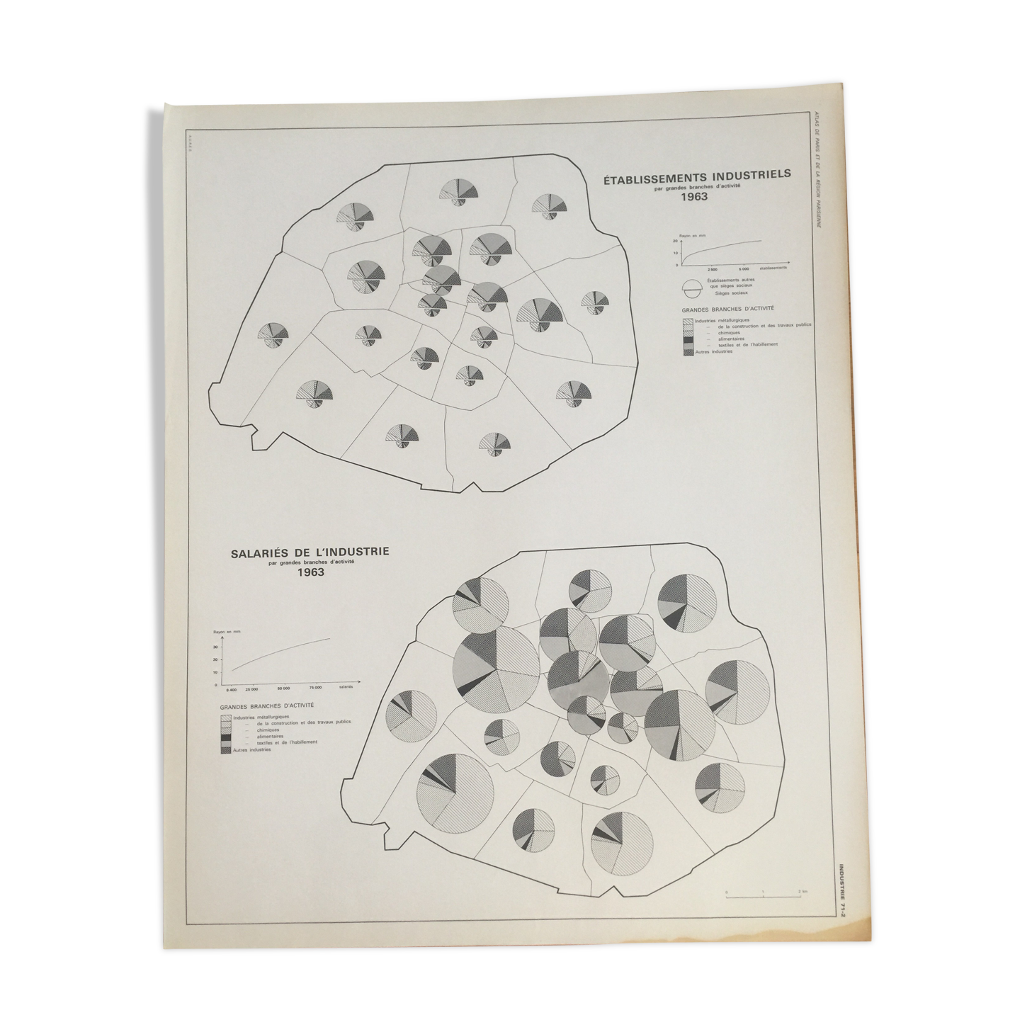 Vintage Paris map 1963