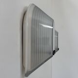 Pair of Tesi wall lights by Roberto Fiorato, Prisma, frosted glass Italy 1980