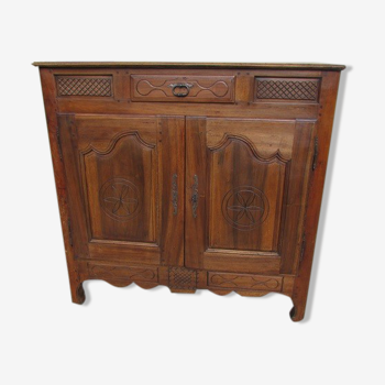 Walnut and cherry buffet, late 19th, early 20th
