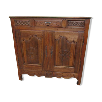 Walnut and cherry buffet, late 19th, early 20th